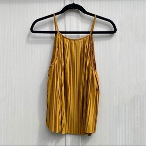 Pleated Halter Tank Top
